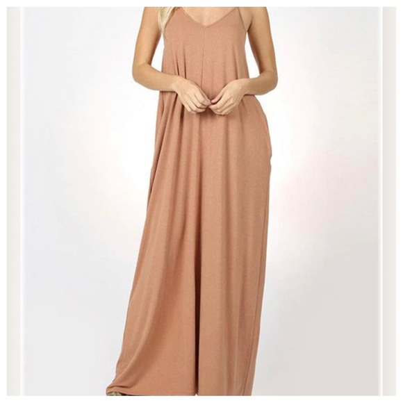 Boho chic loose side pocket tank maxi dress - Picture 4 of 5